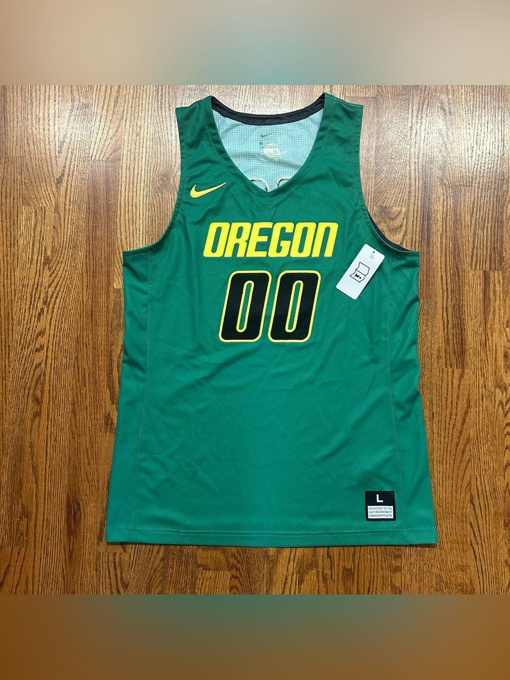 New Nike Unlimited Oregon Ducks Basketball Game Jersey Sz Lg Green 930553 2018